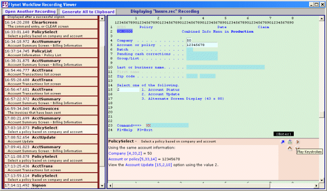 Recorder - Determine navigation requirements