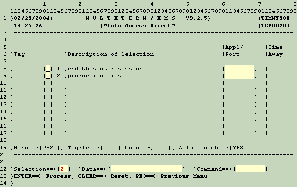 trace - sysselect